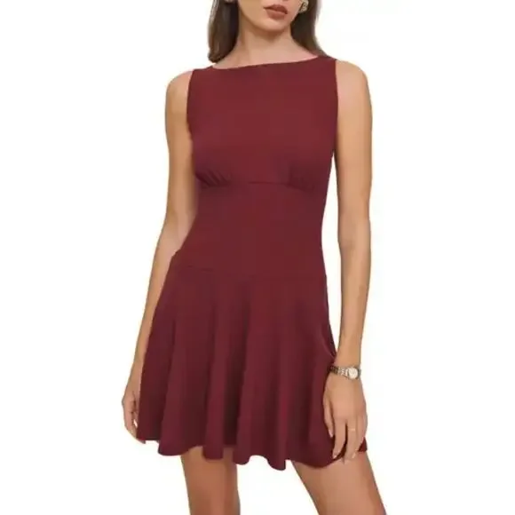 Reformation | Dresses | Reformation Mayve Knit Mini Dress Chianti Size  Large | Poshmark